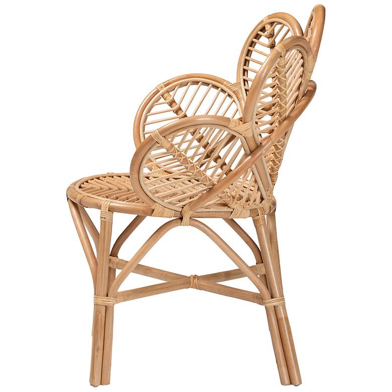 Image 7 Eliava Natural Brown Rattan Flower Accent Chair more views