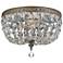 Elight DESIGN 10" Wide Bronze and Crystal Ceiling Light