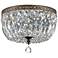 Elight DESIGN 12" Wide Bronze and Crystal Ceiling Light