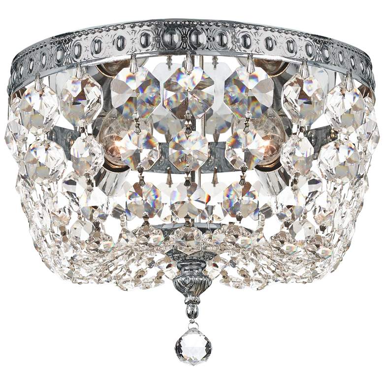 Image 1 Elight DESIGN 8 inch Wide Chrome and Crystal Ceiling Light