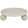 2_Elin 8 3/4" Wide Round Stone Decorative Tray Matte Cream