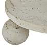 3_Elin 8 3/4" Wide Round Stone Decorative Tray Matte Cream more views