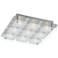 Elin Chrome 15" Square Frosted Glass LED Ceiling Light