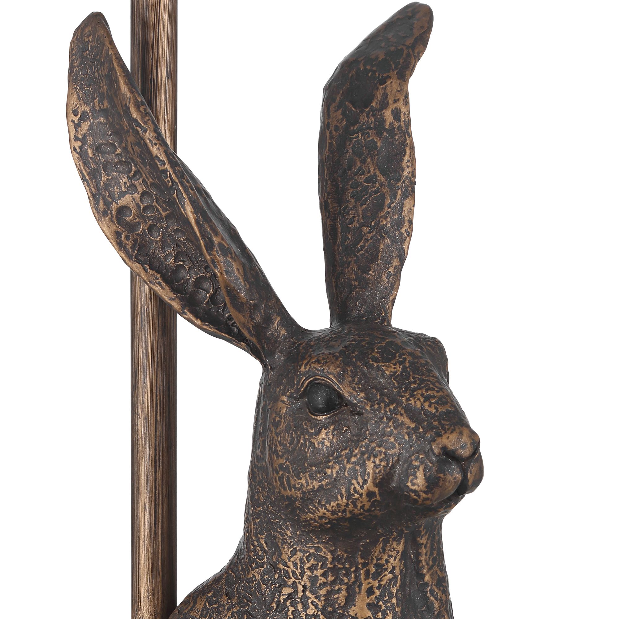 Image 7 Elior Rabbit 17 1/2" High Bronze and White Accent Table Lamp Set of 2 more views