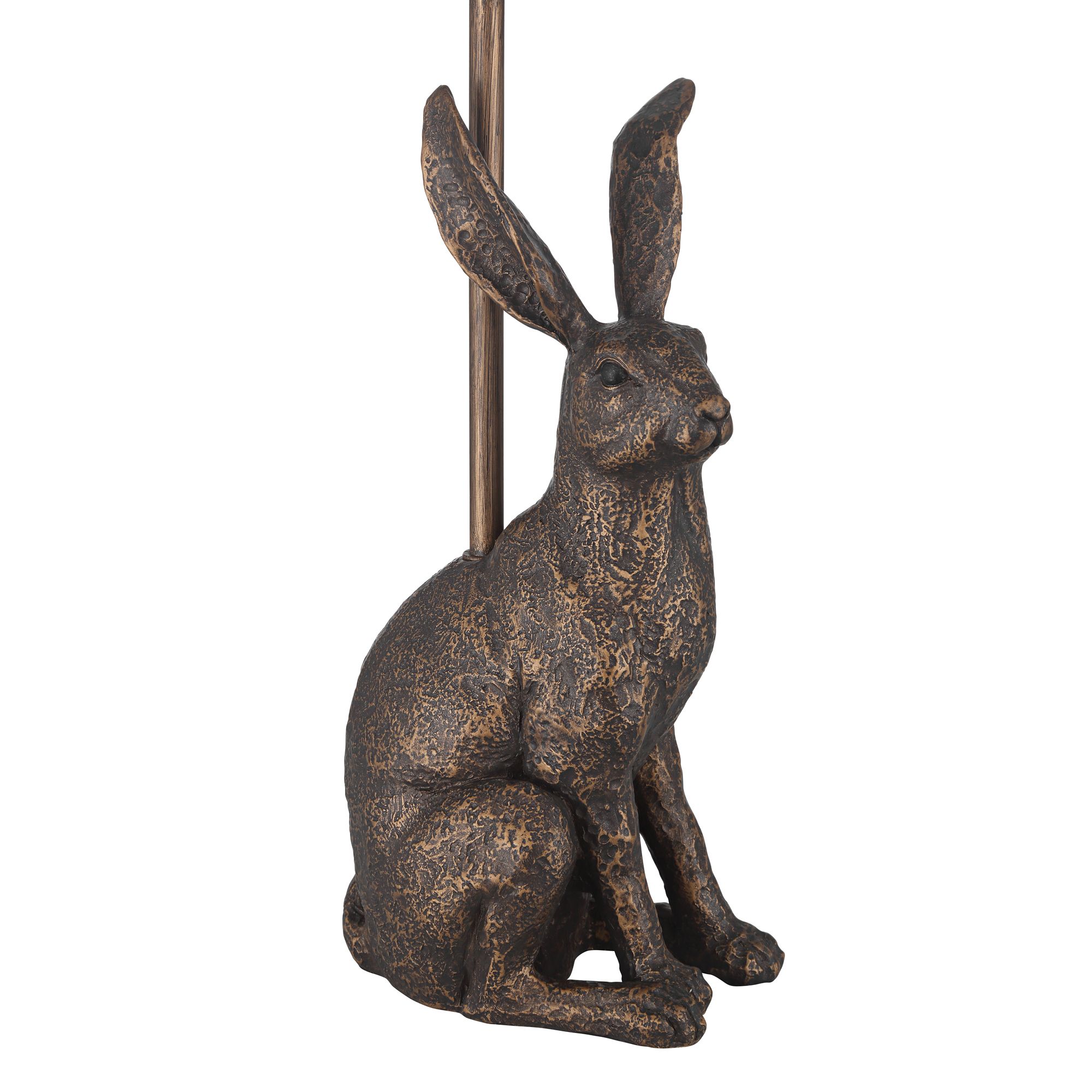 Elior Rabbit 17 1/2" High Bronze and White Accent Table Lamp Set of 2 in scene
