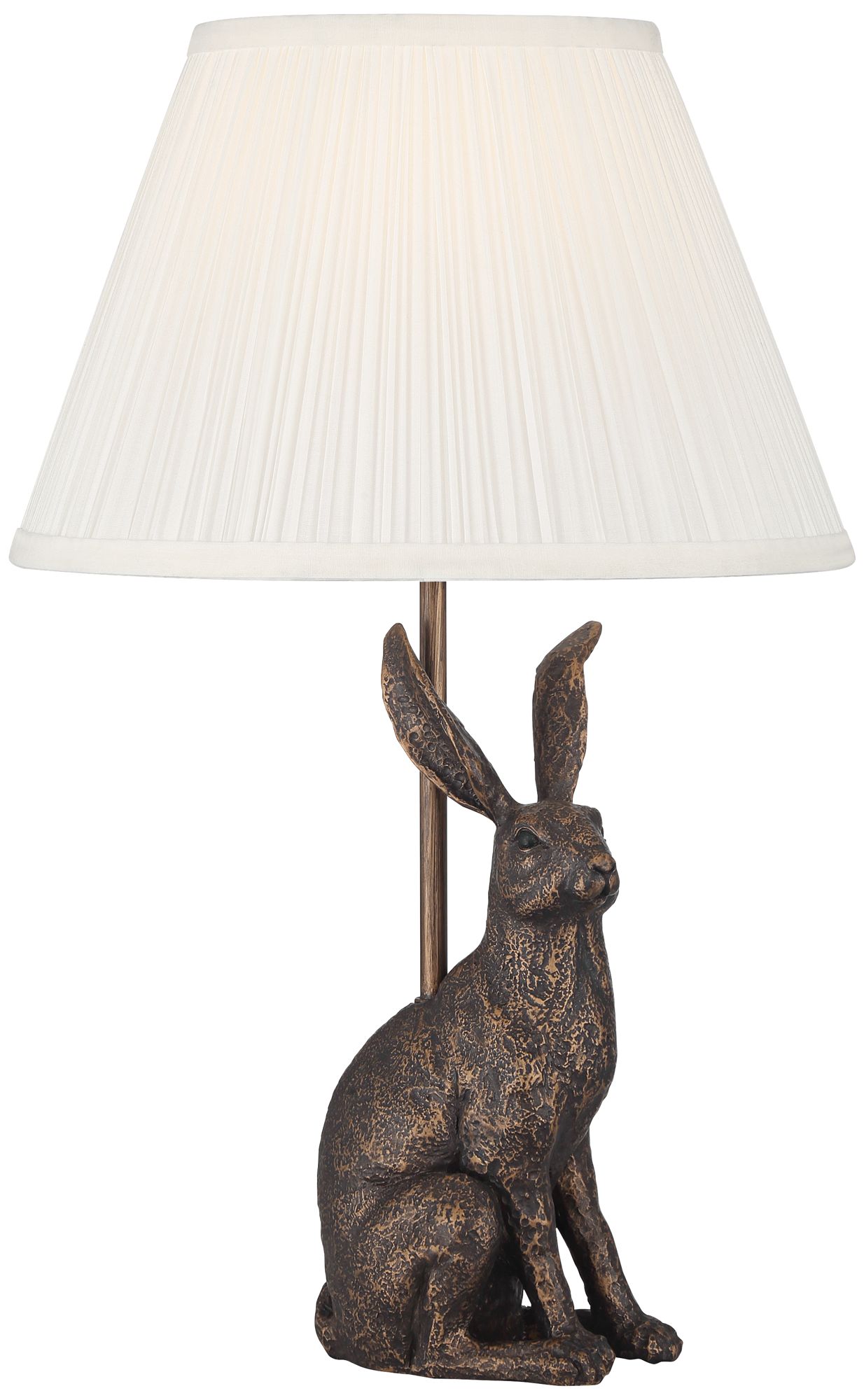 Image 3 Elior Rabbit 17 1/2" High Bronze and White Accent Table Lamp