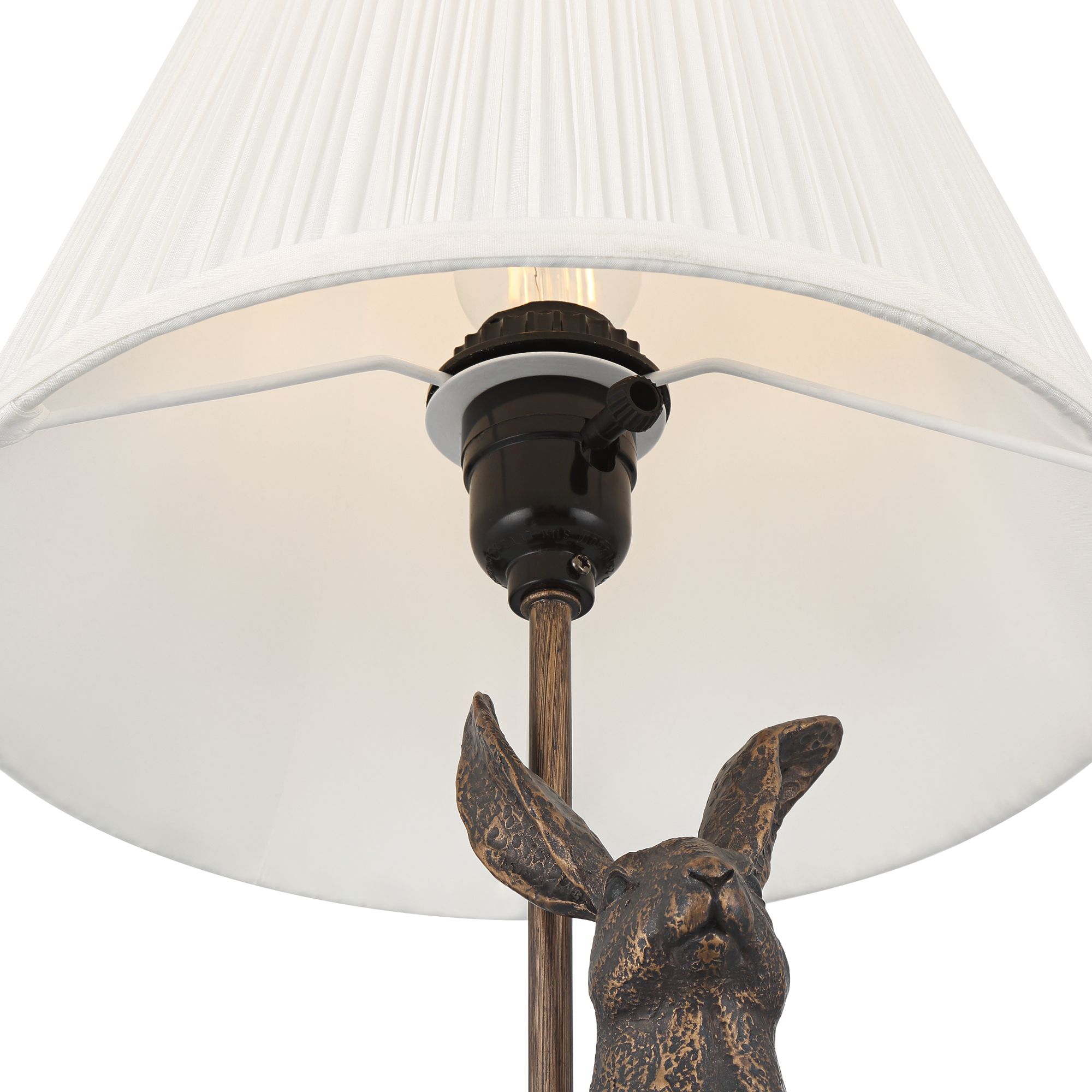Image 5 Elior Rabbit 17 1/2" High Bronze and White Accent Table Lamp more views