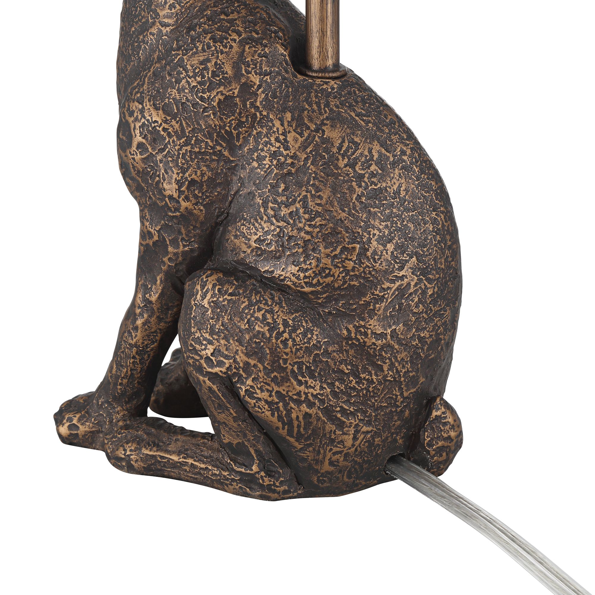 Elior Rabbit 17 1/2" High Bronze and White Accent Table Lamp in scene