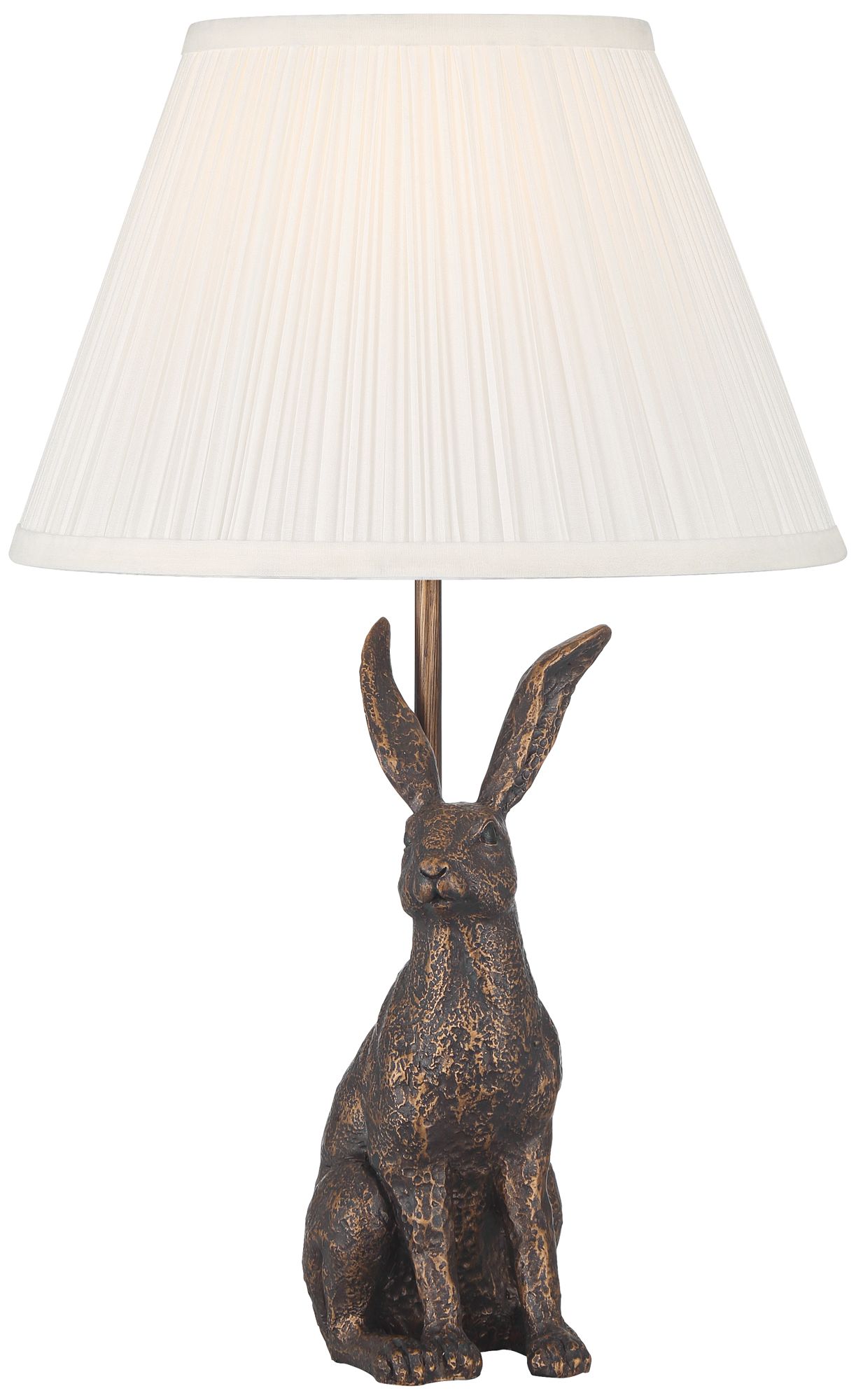 Elior Rabbit 17 1/2" High Bronze and White Accent Table Lamp in scene