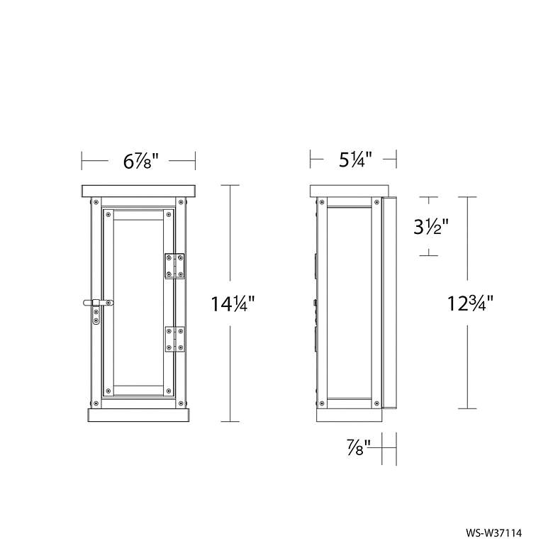 Image 6 Eliot 14"H x 7"W 1-Light Outdoor Wall Light in Black more views