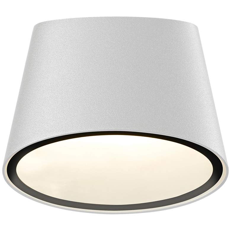 Image 1 Elips 5 1/4"H Textured White LED Outdoor Wall Light