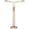 Eliptik French Brass Satin LED Double Swing Arm Floor Lamp