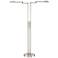 Eliptik Satin Nickel LED Double Swing Arm Floor Lamp