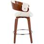Thumbnail3 of Elisa Counter Stool in Walnut and Cream Fabric by LumiSource Pair more views