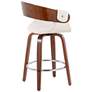Thumbnail4 of Elisa Counter Stool in Walnut and Cream Fabric by LumiSource Pair more views