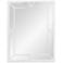 Elisa Glossy White 28 1/4" x 36" Bamboo Wall Mirror