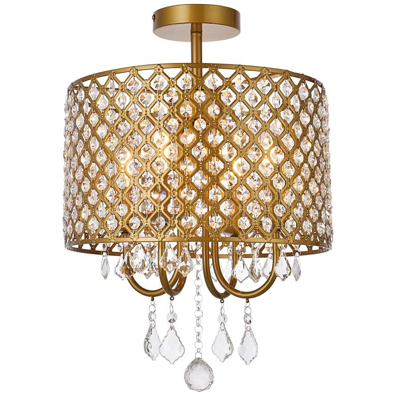 Image 2 Elise 14" Flush Mount In Brass