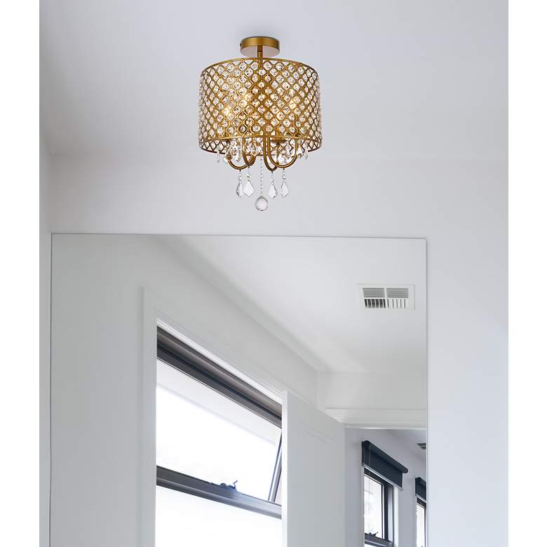 Image 3 Elise 14" Flush Mount In Brass more views