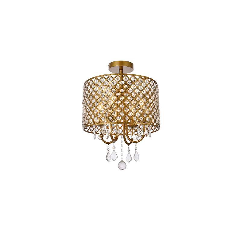 Image 4 Elise 14" Flush Mount In Brass more views