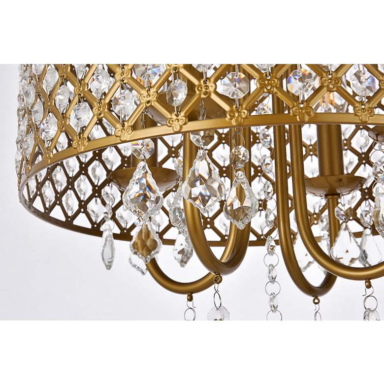 Image 7 Elise 14" Flush Mount In Brass more views