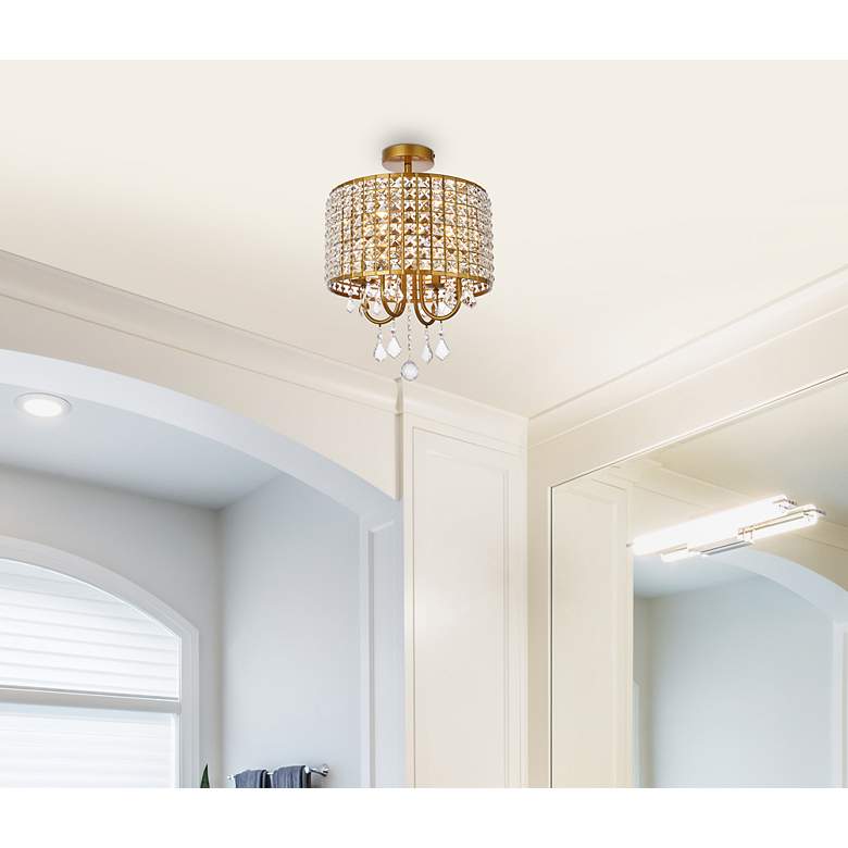 Image 3 Elise 14" Flush Mount In Brass more views
