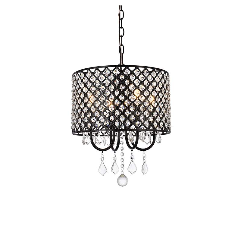 Image 4 Elise 14" Wide Black 4-Light Chandelier more views