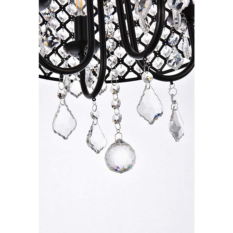 Image 5 Elise 14" Wide Black 4-Light Chandelier more views