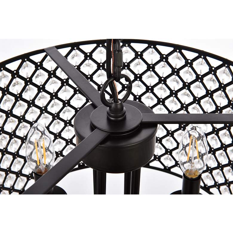 Image 7 Elise 14" Wide Black 4-Light Chandelier more views
