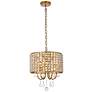 2_Elise 14" Wide Brass Pendant Light with Clear Crystal