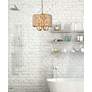 3_Elise 14" Wide Brass Pendant Light with Clear Crystal more views