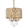 4_Elise 14" Wide Brass Pendant Light with Clear Crystal more views