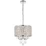 3_Elise 14" Wide Chrome and Crystal Pendant Light