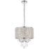 Elise 14" Wide Chrome and Crystal Pendant Light