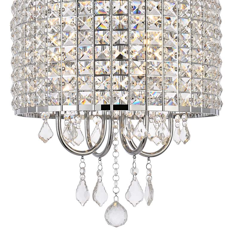 Image 4 Elise 14" Wide Chrome and Crystal Pendant Light more views