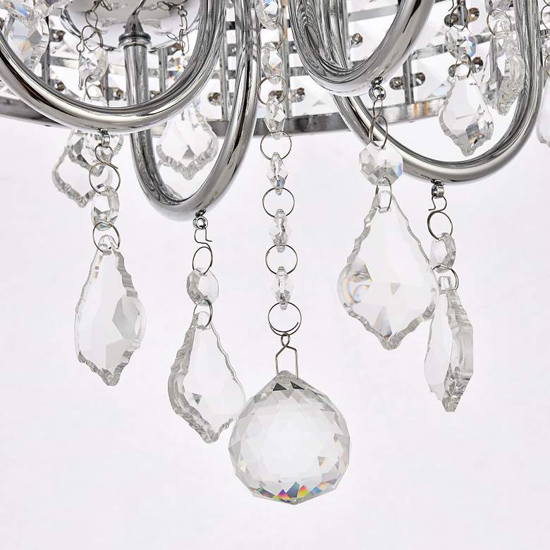 Image 5 Elise 14" Wide Chrome and Crystal Pendant Light more views