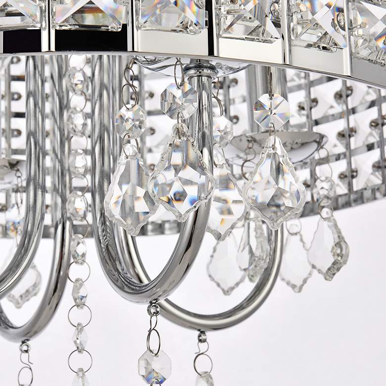 Image 7 Elise 14" Wide Chrome and Crystal Pendant Light more views