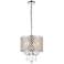 Elise 14" Wide Chrome and Crystal Pendant Light