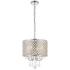 Elise 14" Wide Chrome and Crystal Pendant Light