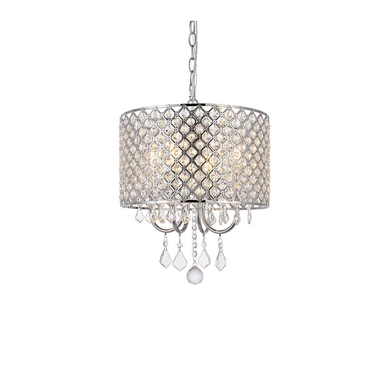 Image 4 Elise 14" Wide Chrome and Crystal Pendant Light more views