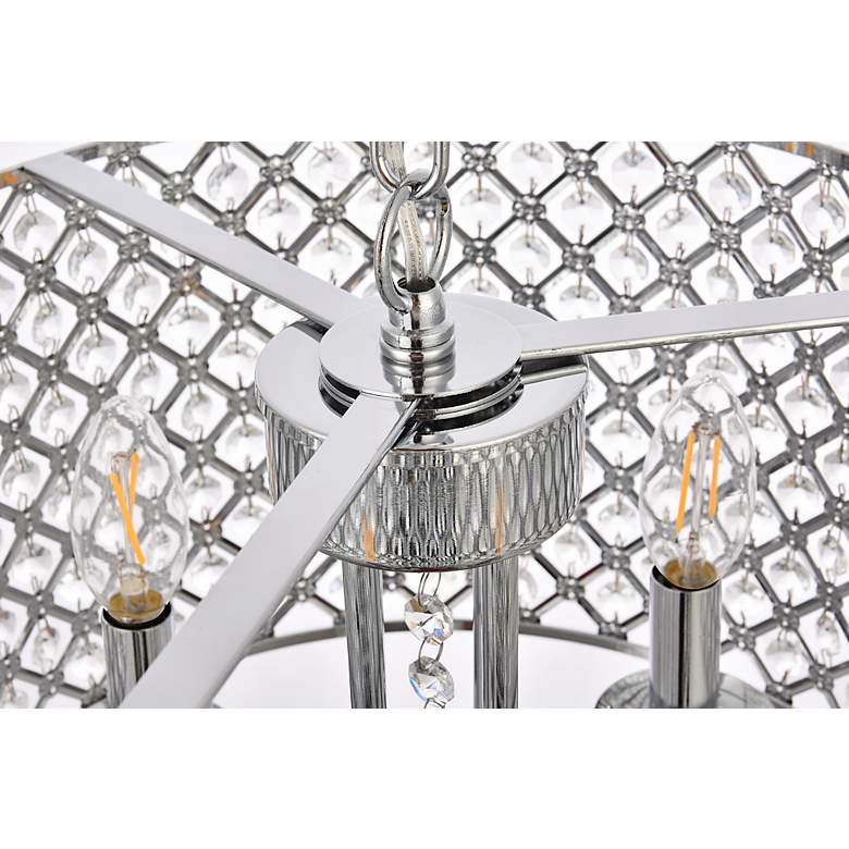 Image 6 Elise 14" Wide Chrome and Crystal Pendant Light more views