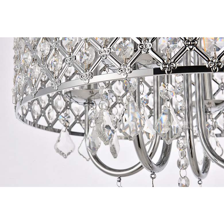 Image 7 Elise 14" Wide Chrome and Crystal Pendant Light more views