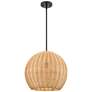 1_Elise 16" Wide 1-Light Pendant in Matte Black