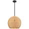 Elise 16" Wide 1-Light Pendant in Matte Black