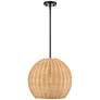 2_Elise 16" Wide 1-Light Pendant in Matte Black more views