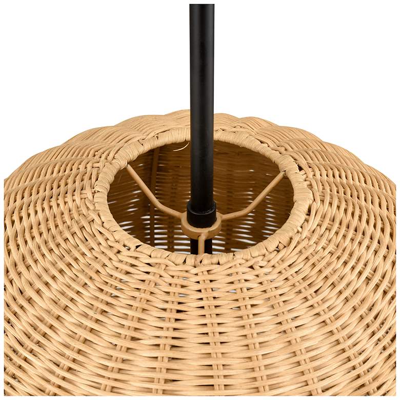 Image 4 Elise 16" Wide 1-Light Pendant in Matte Black more views