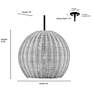 7_Elise 16" Wide 1-Light Pendant in Matte Black more views