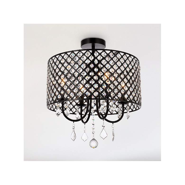 Image 1 Elise 17" Flush Mount In Black