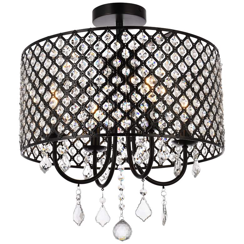 Image 4 Elise 17" Flush Mount In Black more views