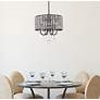 3_Elise 17" Wide Black Pendant Light w/ Clear Crystal more views