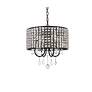 4_Elise 17" Wide Black Pendant Light w/ Clear Crystal more views